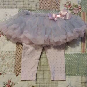 Pink and Lavender Kids Leggings with Tutu
